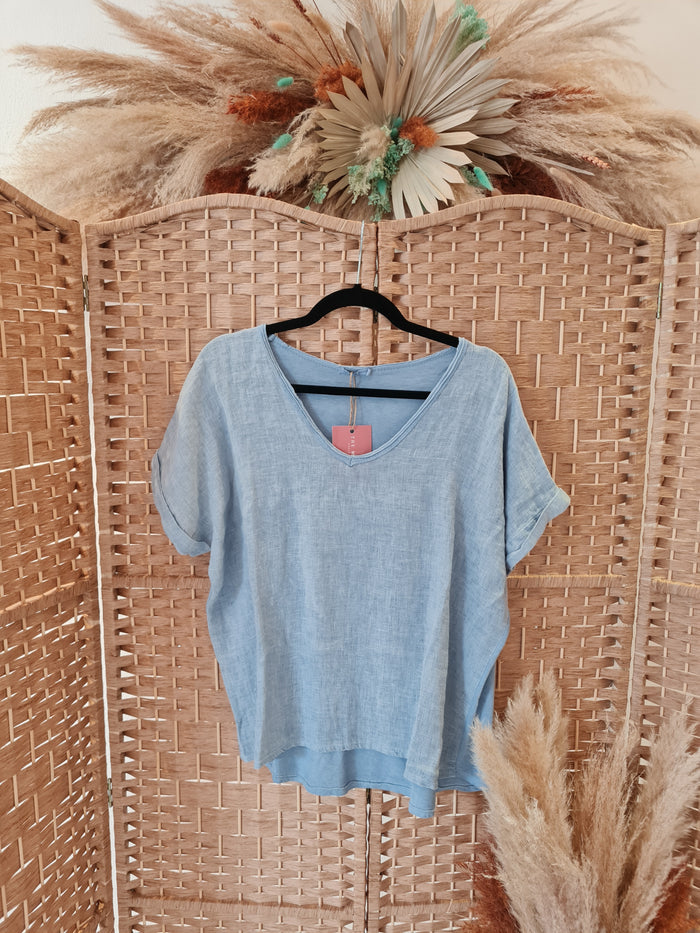 Andromede Paris blue top M/L