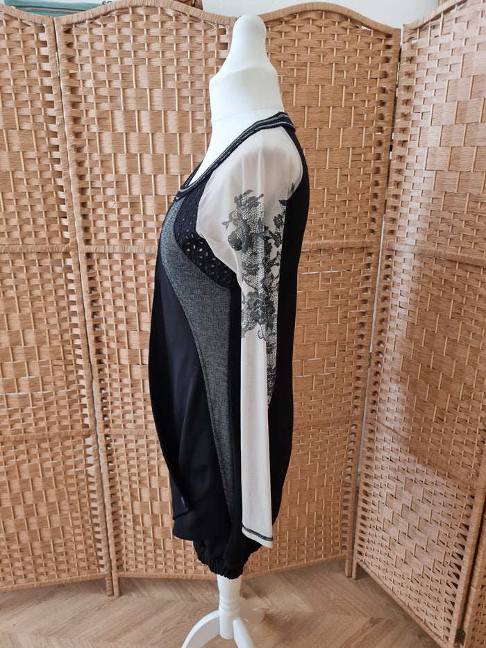 Angels Never Die Sheer Sleeve Jumper Dress Medium