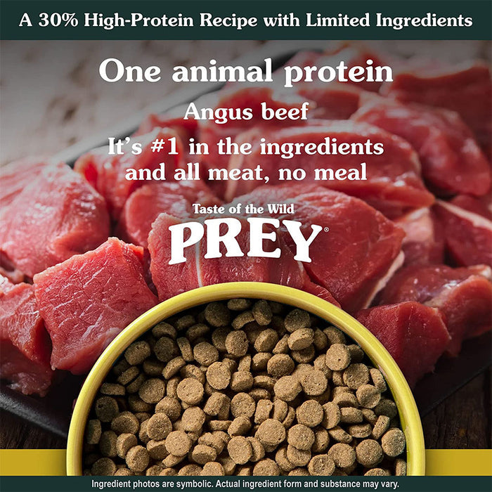 Angus Beef Prey for Cats 6lb in a bowl