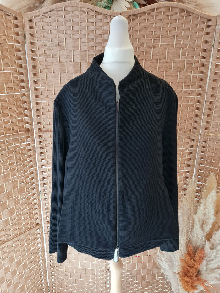 Annette Gortz Black Bomber Jacket Size 12