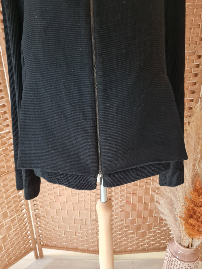Annette Gortz Black Bomber Jacket Size 12