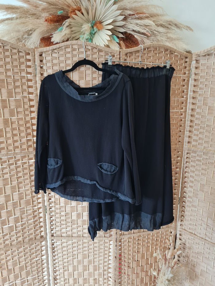 Annette Gortz black two piece L