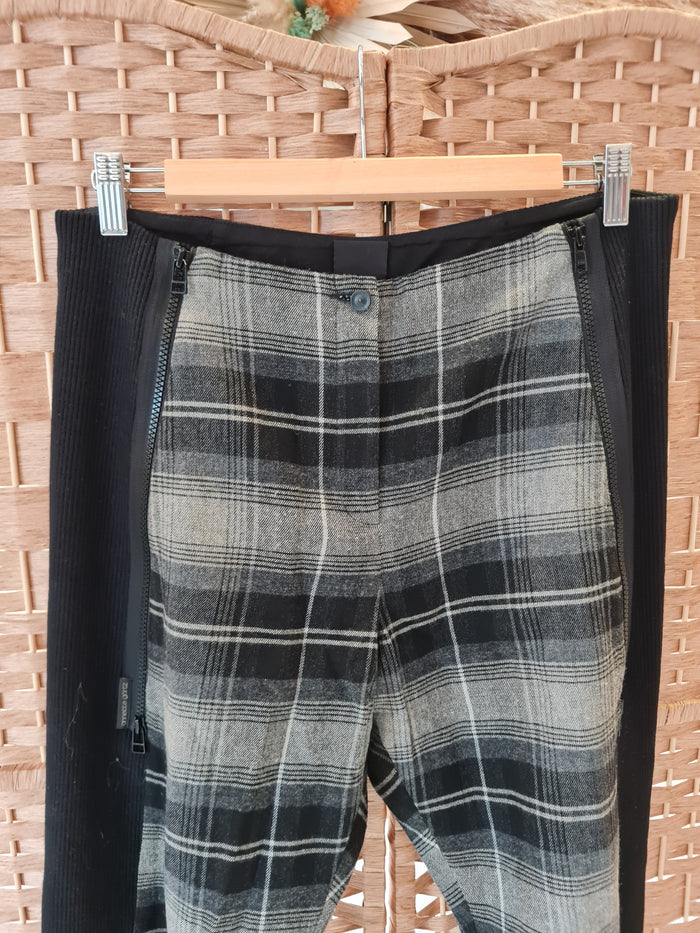 Annette Gortz black/check trousers 10