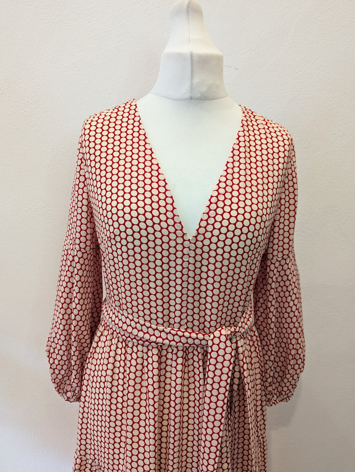 Anonyme Red Spot Dress L/ 12