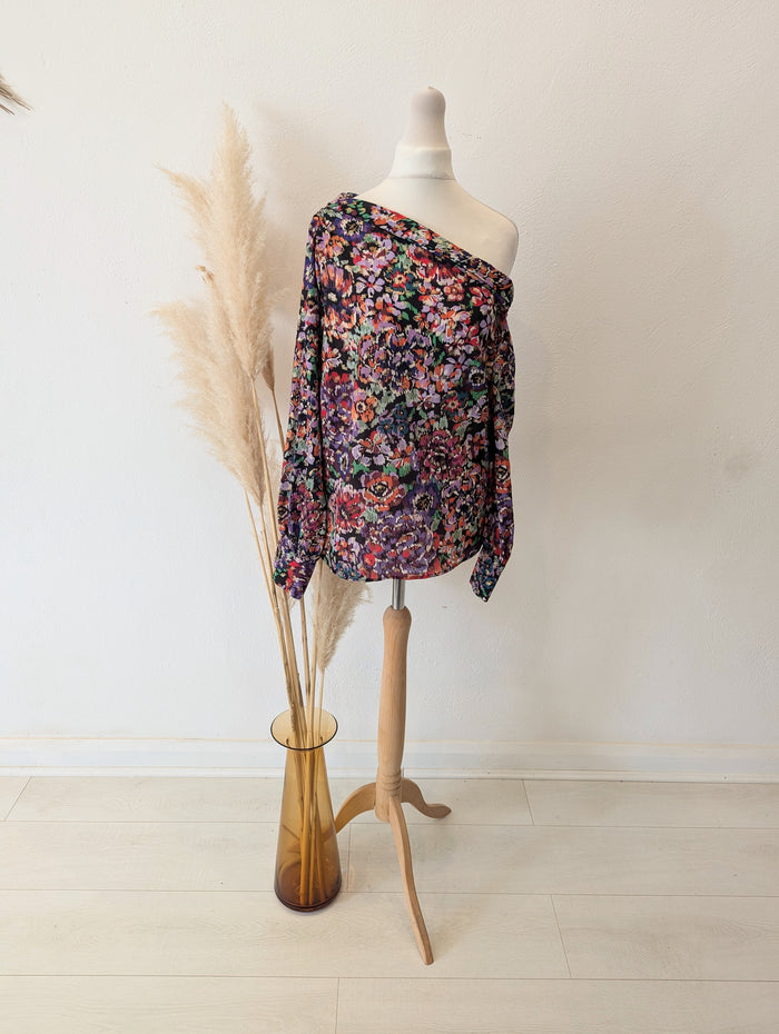 Another Sunday Asymetric Floral Blouse Size 6/8