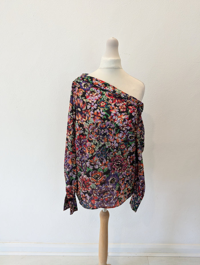 Another Sunday Asymetric Floral Blouse Size 6/8