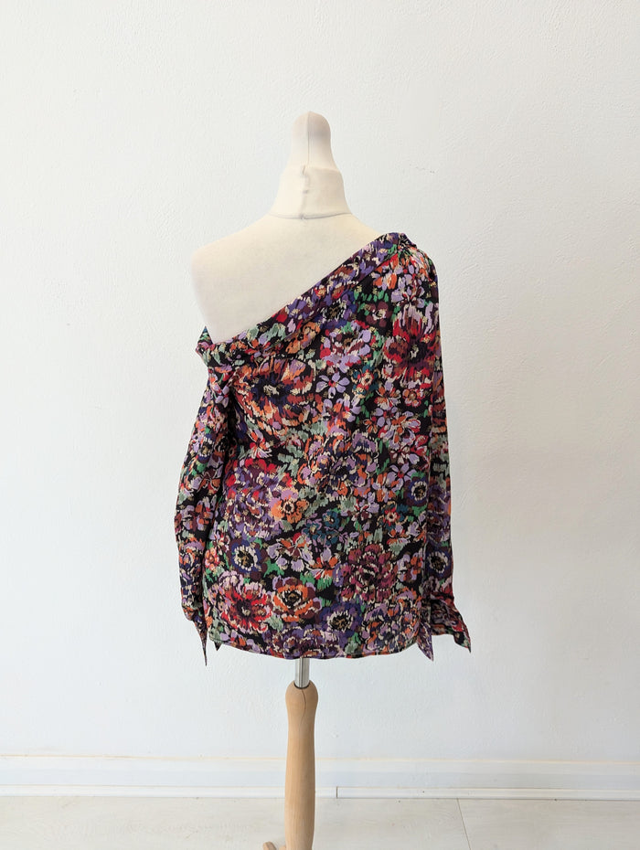 Another Sunday Asymetric Floral Blouse Size 6/8
