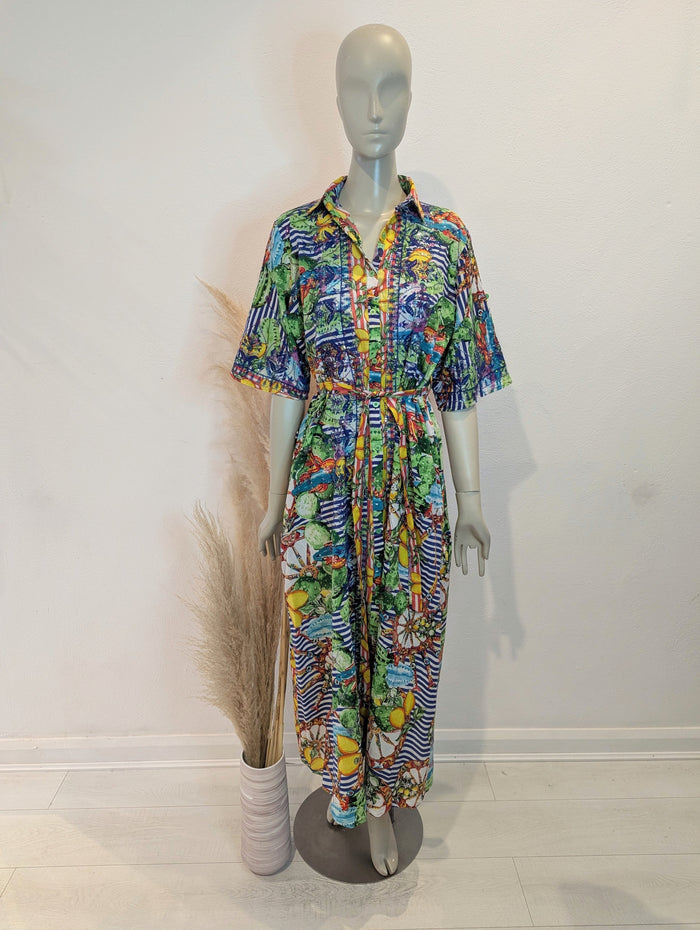 Antica Sartoria Lemon Multi print Dress L