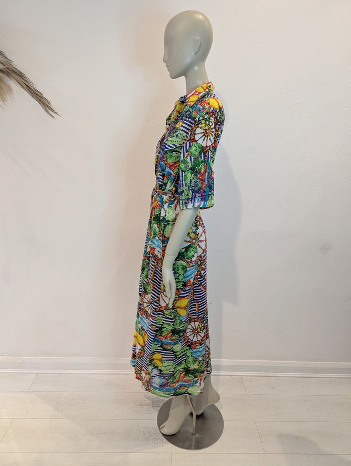 Antica Sartoria Lemon Multi print Dress L
