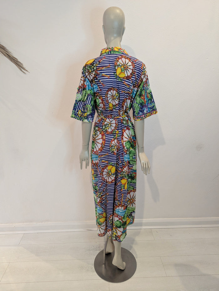 Antica Sartoria Lemon Multi print Dress L