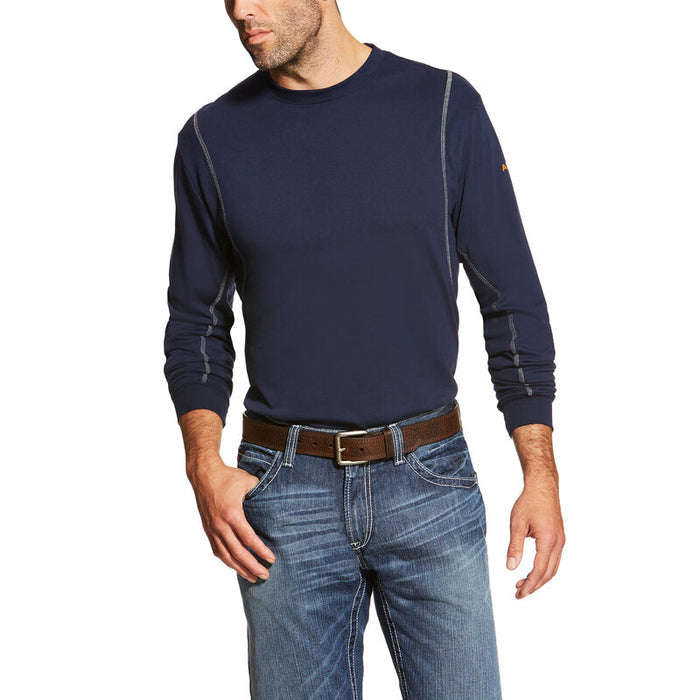 Ariat 10019007 Flame Resistant AC Crew T-Shirt, Navy