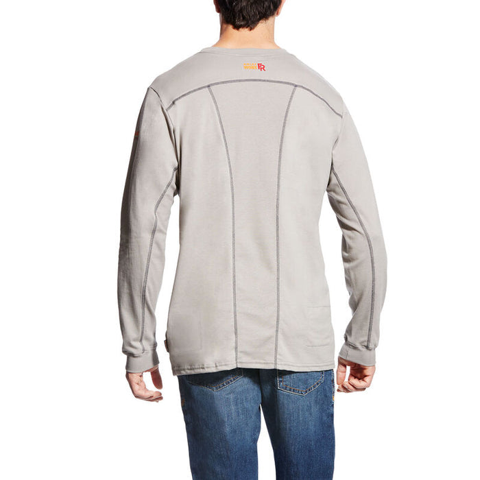 Ariat 10019015 Flame Resistant AC Crew T-Shirt, Sivler Fox