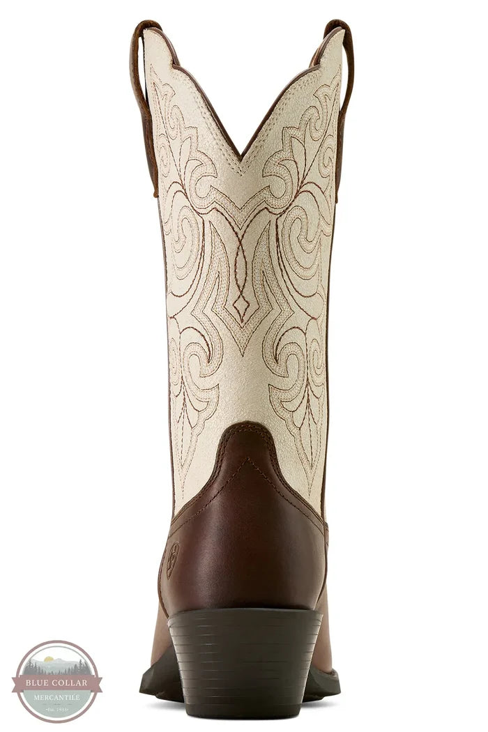 Ariat 10074370 Round Up Square Toe Western Boot back heel view