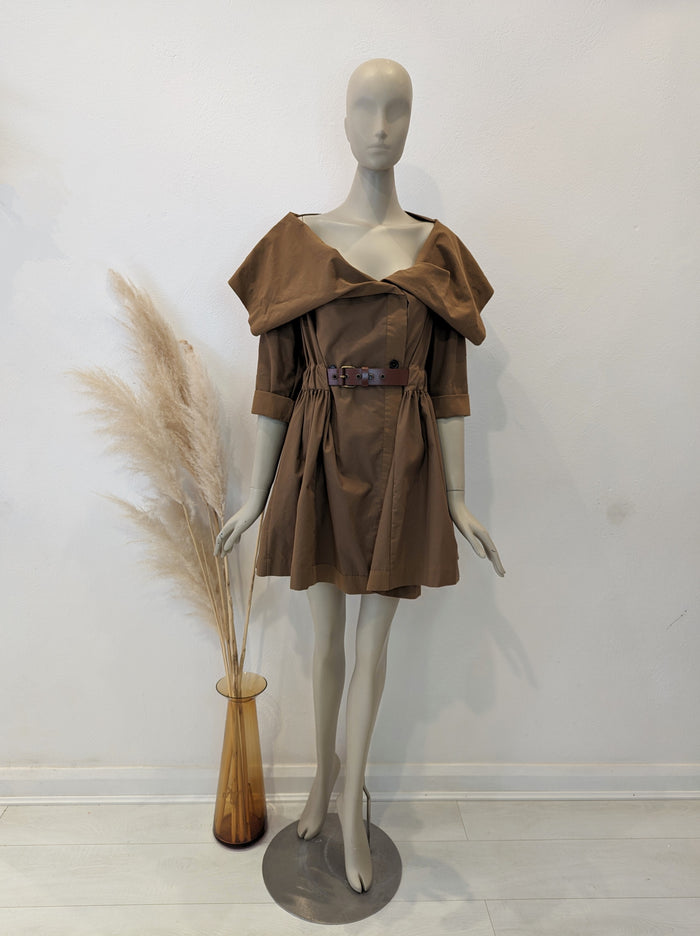 Armand Basi tan belted coat S