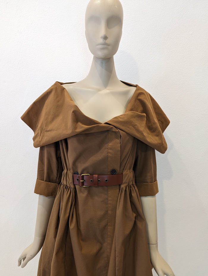 Armand Basi tan belted coat S