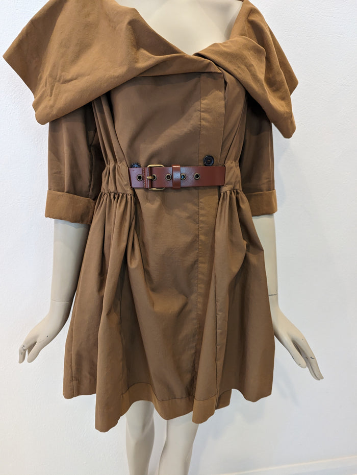 Armand Basi tan belted coat S