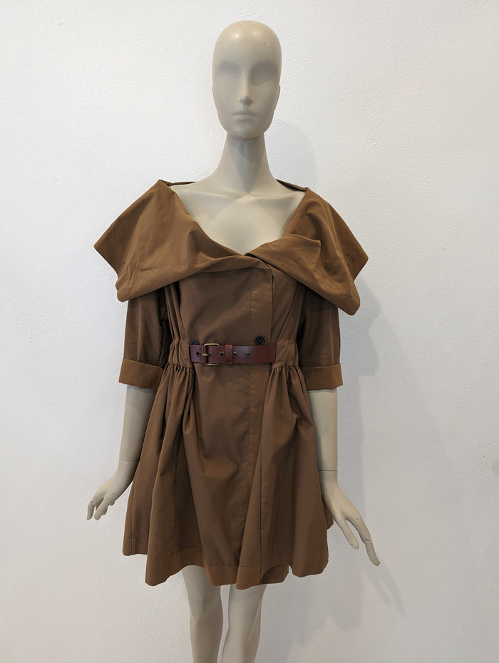 Armand Basi tan belted coat S