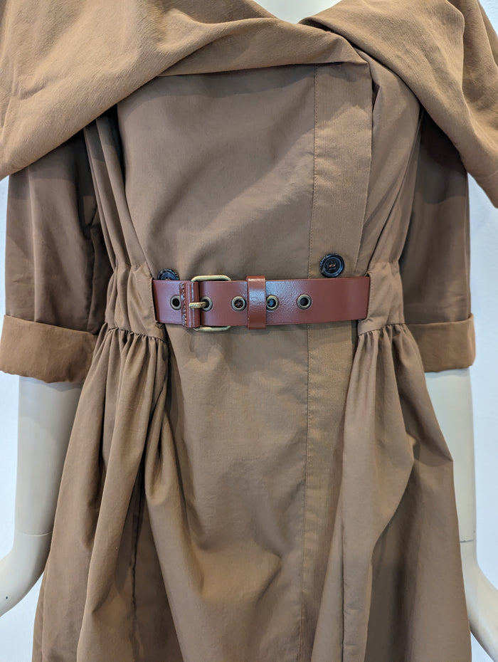 Armand Basi tan belted coat S