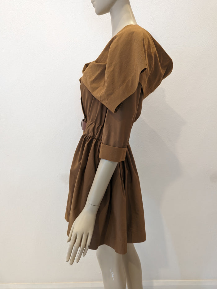 Armand Basi tan belted coat S