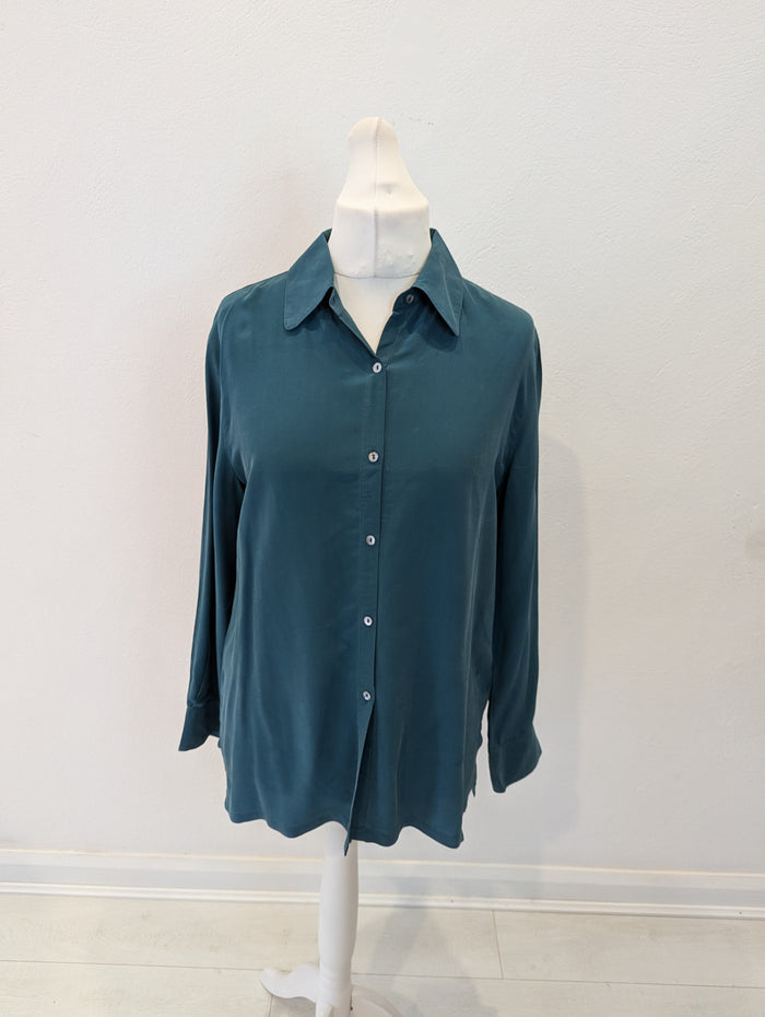 Art Of Silk Teal Blouse M