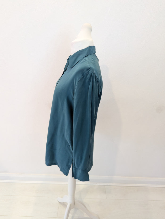 Art Of Silk Teal Blouse M