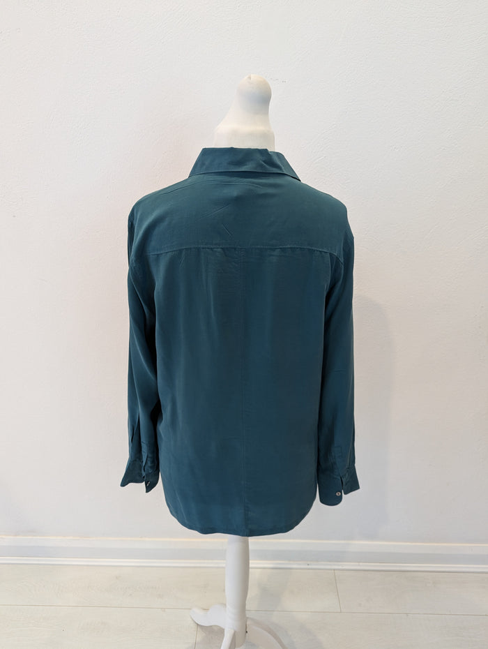 Art Of Silk Teal Blouse M