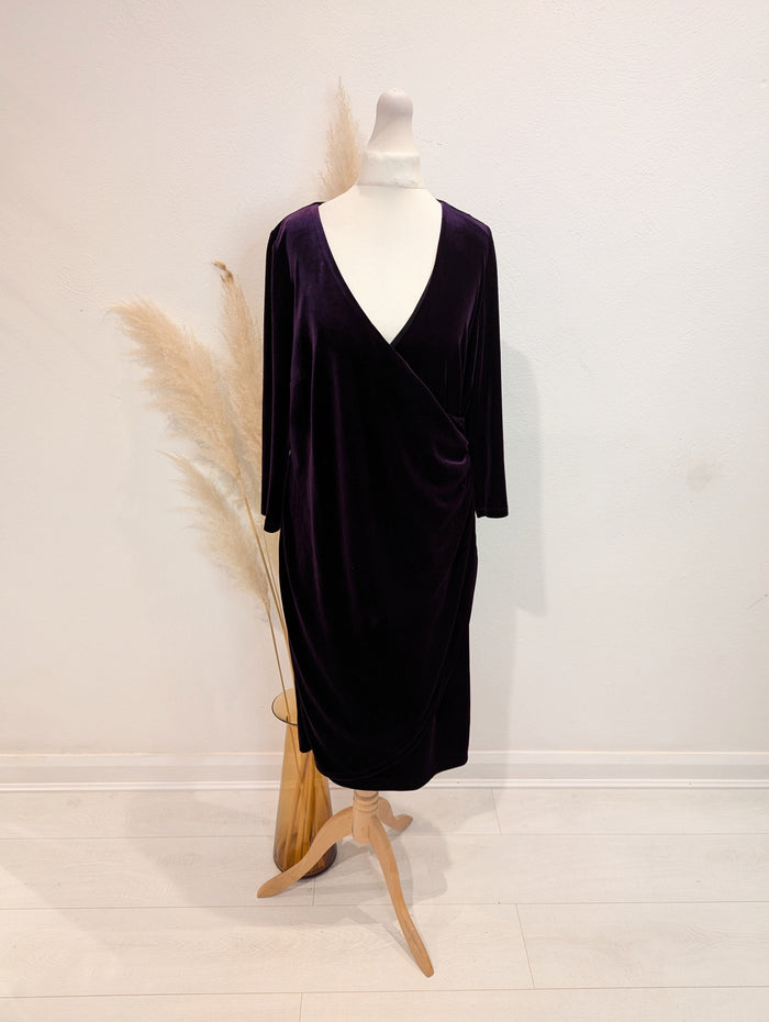 Artigiano Purple Velour Dress 12