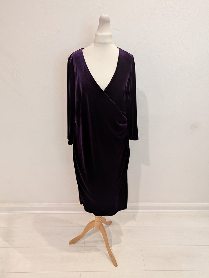 Artigiano Purple Velour Dress 12