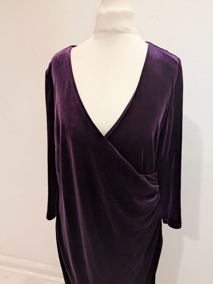 Artigiano Purple Velour Dress 12