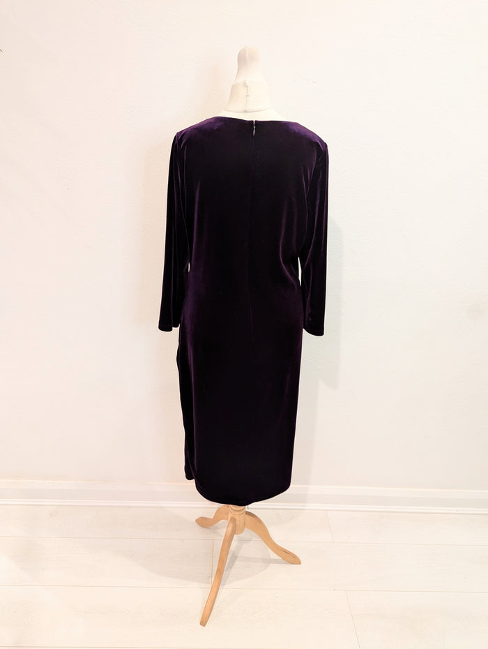Artigiano Purple Velour Dress 12