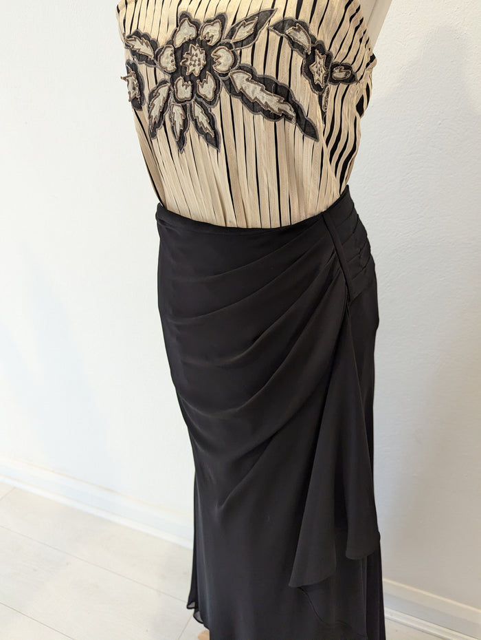 Aruba 3 Piece Black/Cream Skirt Suit 12