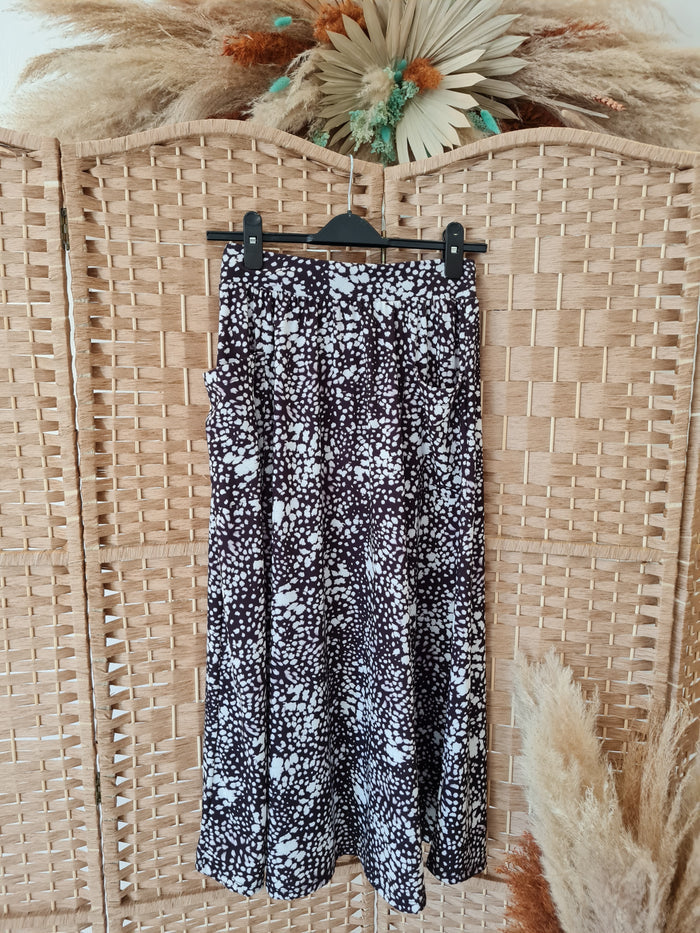 Asos Black/White Maxi Skirt NEW 10