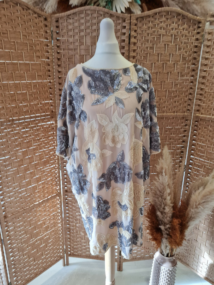 ASOS blush sequin tunic 10