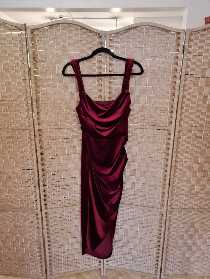 ASOS Red Velvet Dress 14