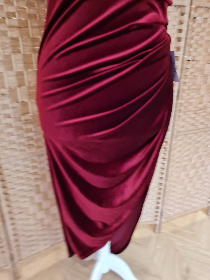 ASOS Red Velvet Dress 14