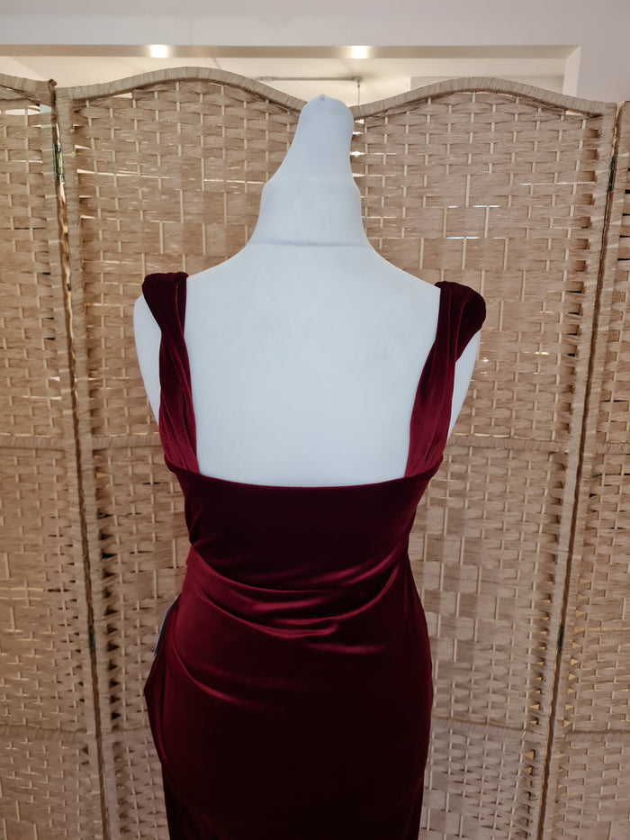 ASOS Red Velvet Dress 14