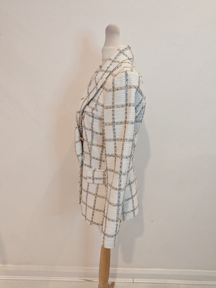 Attentif White tweed Blazer 8