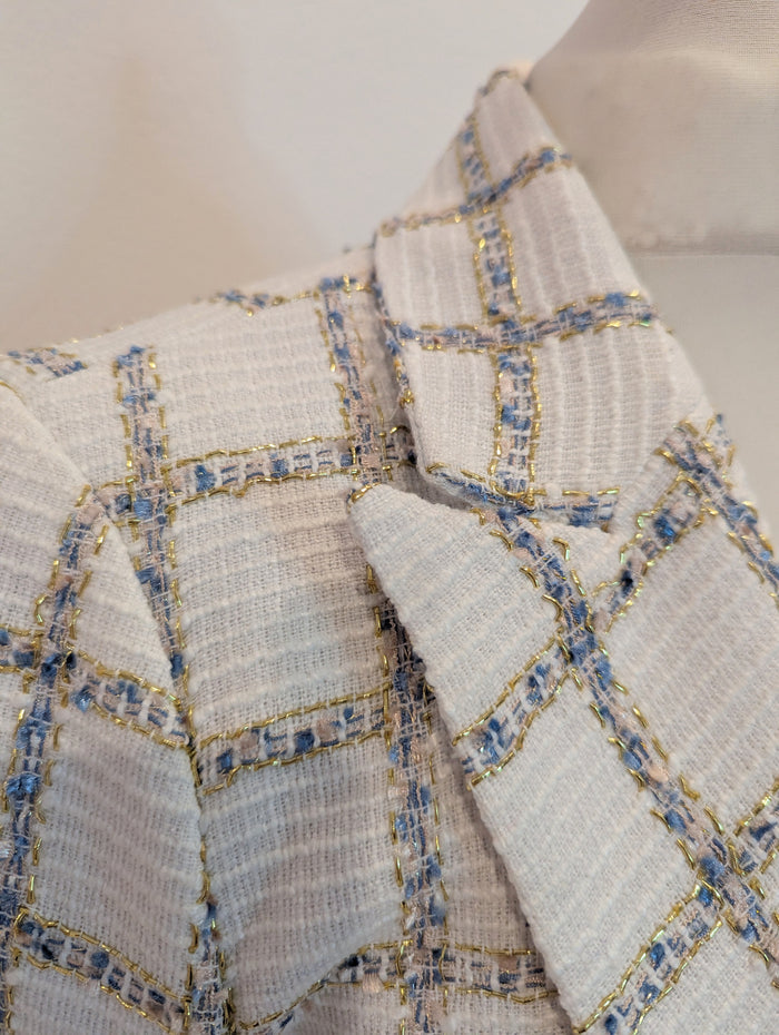 Attentif White tweed Blazer 8