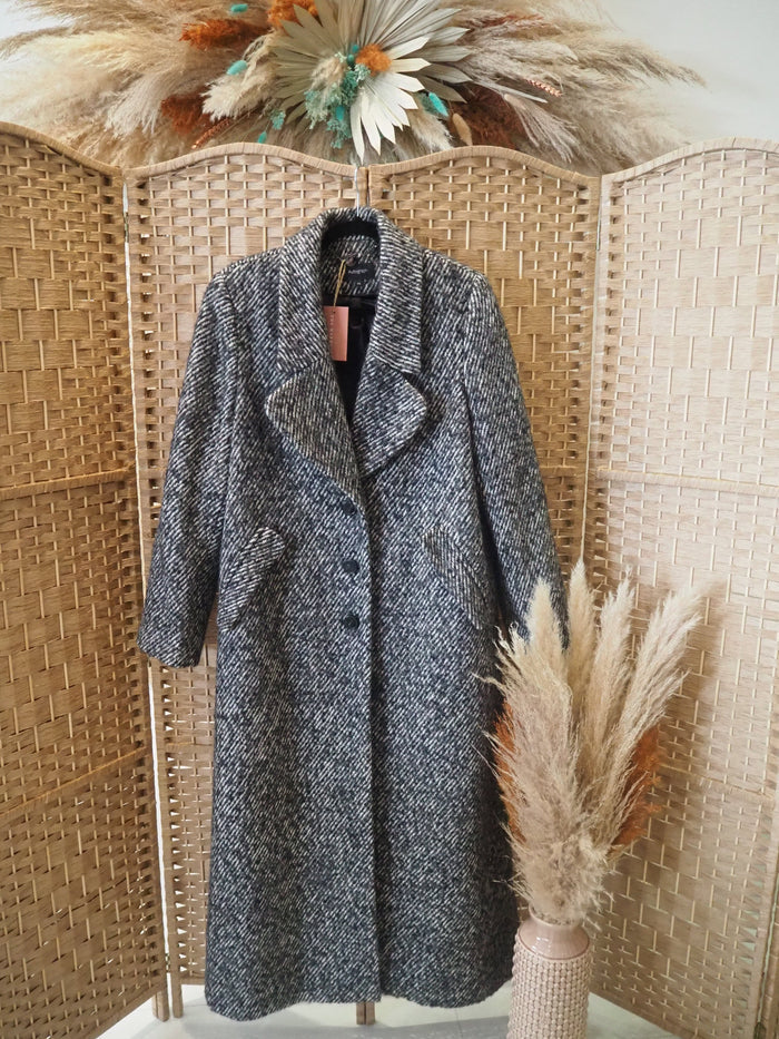 Autograph Black Tweed Overcoat 20