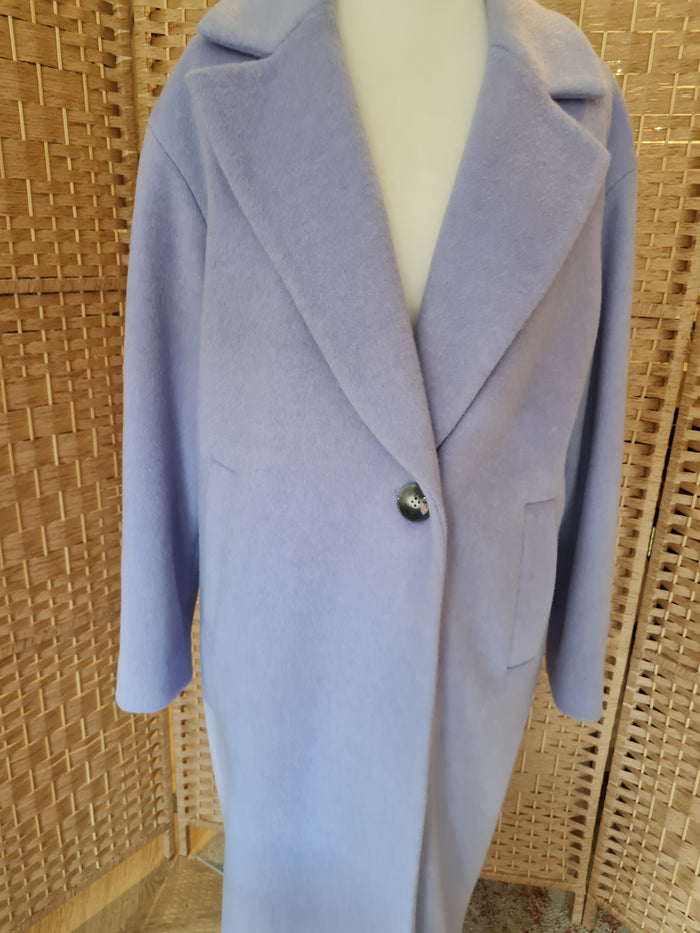 Autograph Lilac Wool Overcoat Size 14