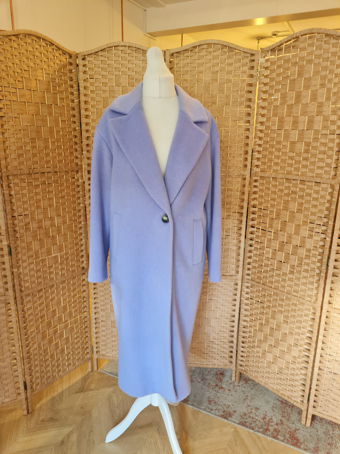 Autograph Lilac Wool Overcoat Size 14