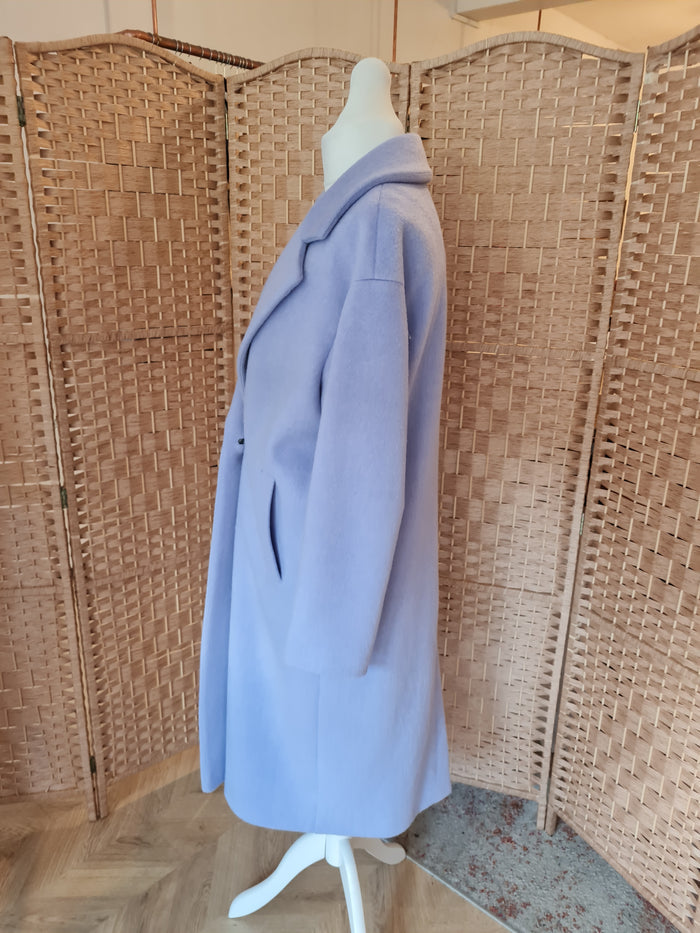 Autograph Lilac Wool Overcoat Size 14