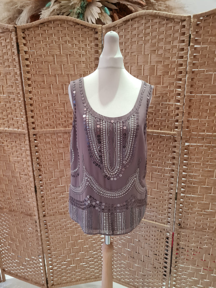 Autograph Oyster Sequin Top 8/10