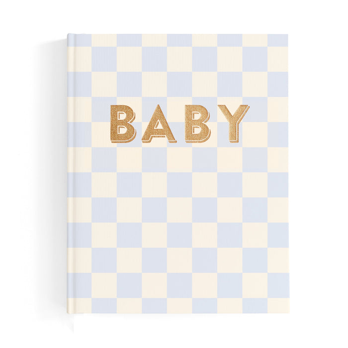 Baby Book Blue Check - 3rd Edition - SECONDS