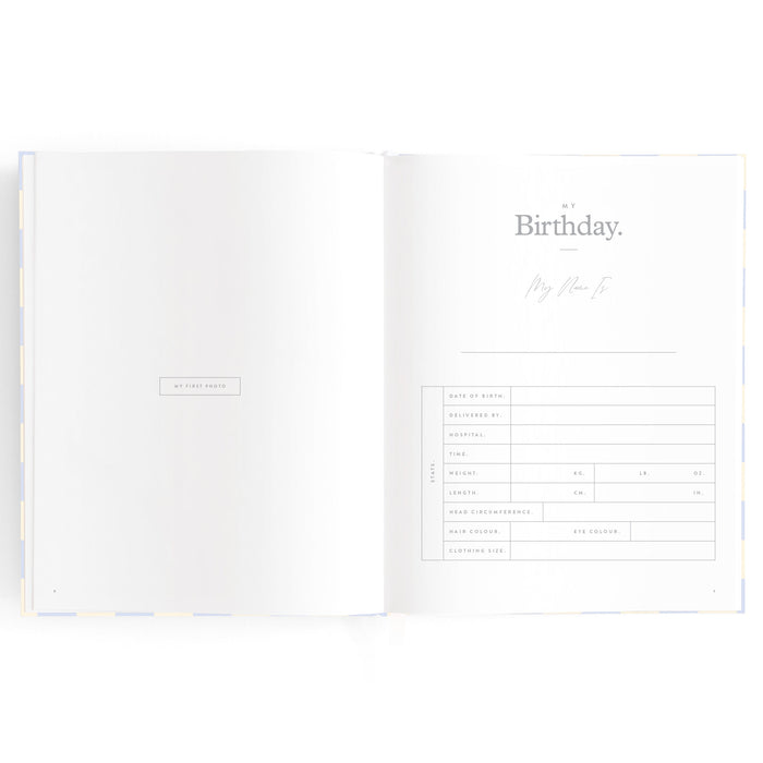 Baby Book Blue Check - 3rd Edition - SECONDS