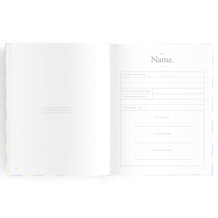 Baby Book Blue Check - 3rd Edition - SECONDS