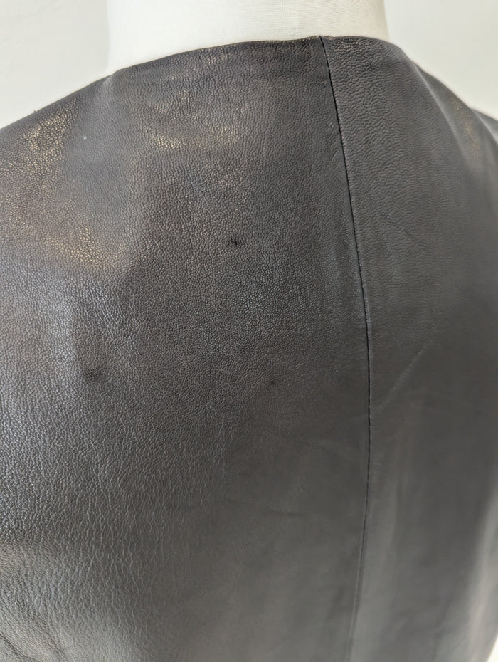 Banana Republic Black Leather Waist Coat 14