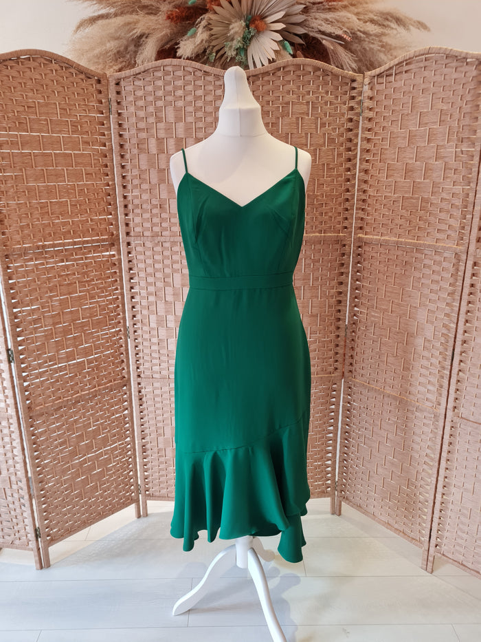 Banana Republic Green Fishtail Dress Size 12/14