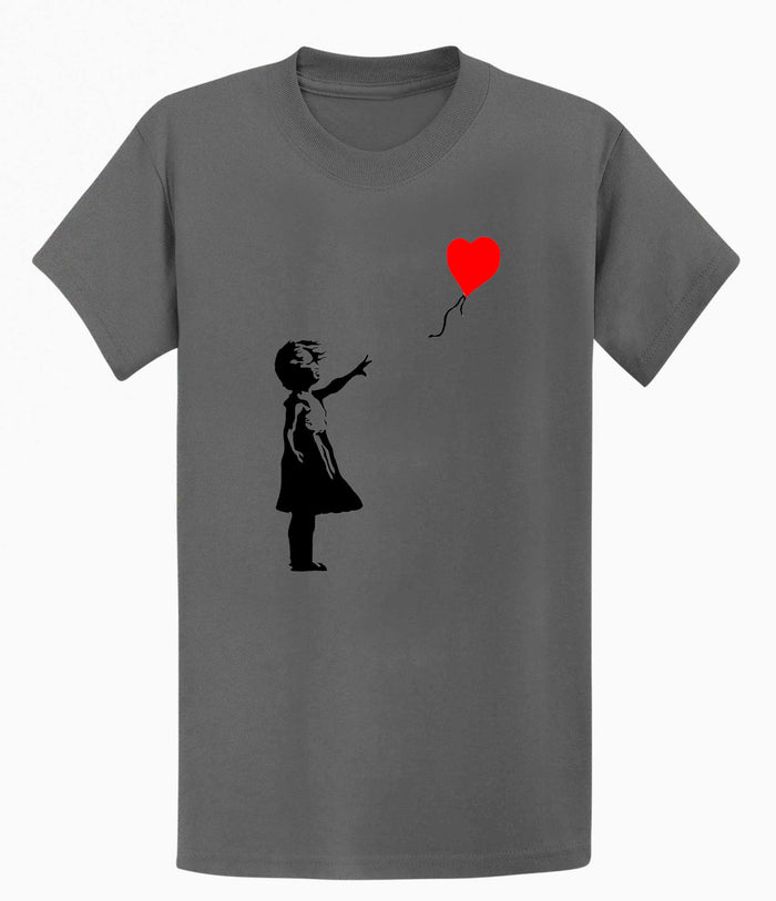 Banksy Girl Heart Balloon Men's T-shirt Banksy-Apparel