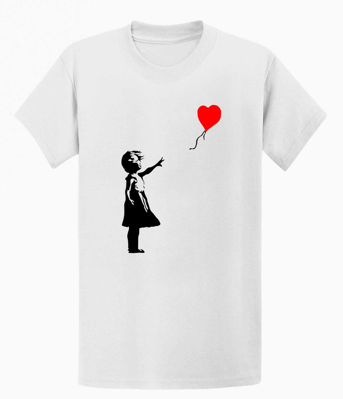 Banksy Girl Heart Balloon Men's T-shirt Banksy-Apparel